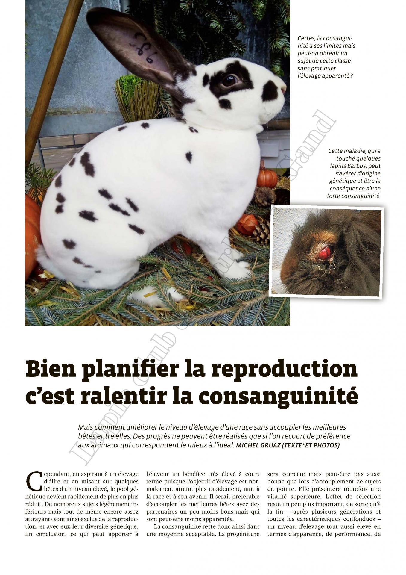 Bien planifier la reproduction c est ralentir la consanguinite 1