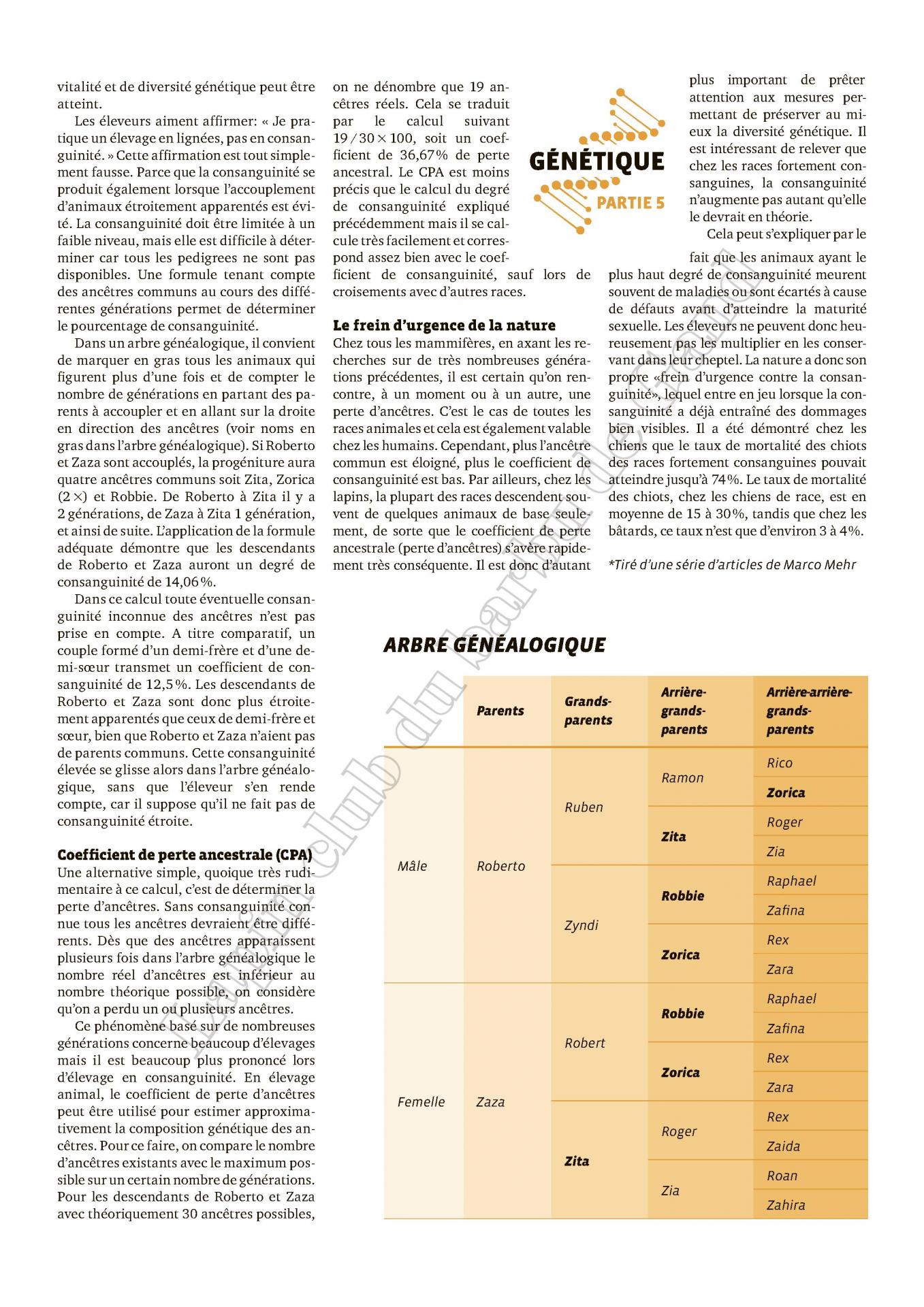 Bien planifier la reproduction c est ralentir la consanguinite 2