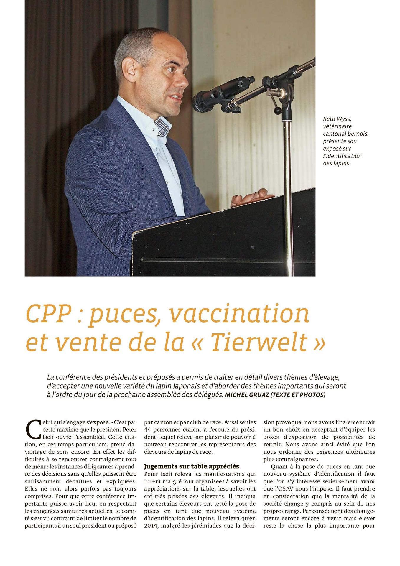 Puces vaccination et vente de la tierwelt 1